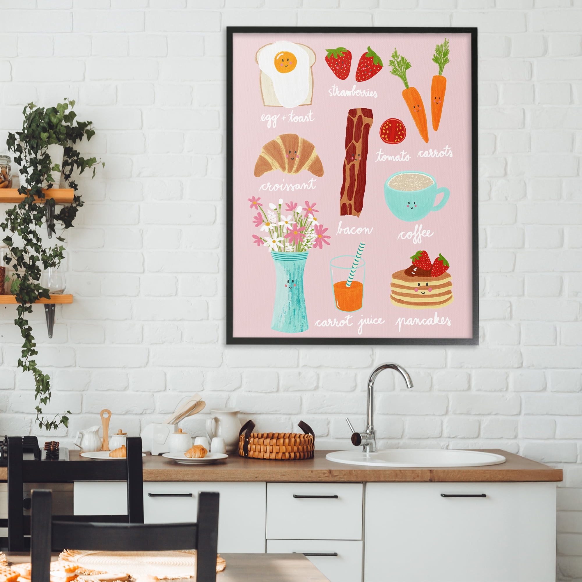 Stupell Industries Lush Summer Breakfast Black Framed Giclee Art, design by Metka Hiti