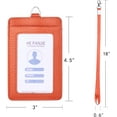 thumbnail image 4 of Genuine leather id badge holder with lanyard,soft leather ID Card Holder,Up to 20 colors and leather grains to choose,frommultiple card slots,vertical work name badge case, 4 of 5