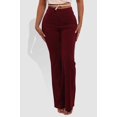 thumbnail image 2 of High Classic Waist Front Seam Flare Pants - Cabernet, 2 of 8