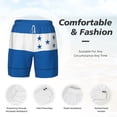 thumbnail image 3 of Mens Swim Trunks Flag Of Honduras Quick Dry Board Shorts with Compression Liner, 3 of 6