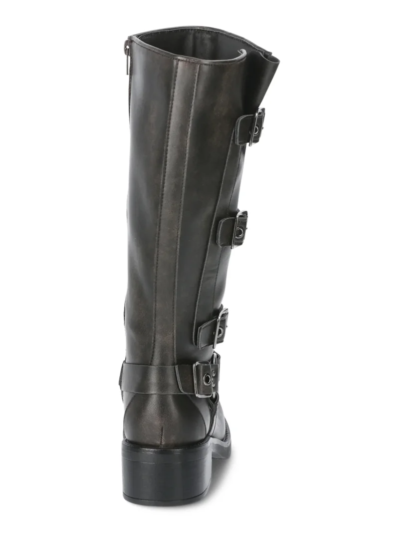 【mnem】1132 Fold Buckle Middle Boots (4 cm) Two Piece Buckled Boots - FW2111 - Medieval Collectibles