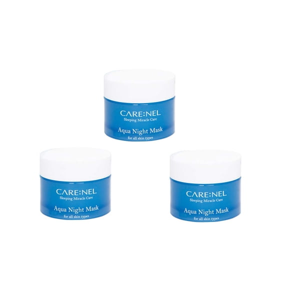 Mascarilla de noche Aqua de belleza coreana - Productos para el cuidado de la piel facial Mascarillas para dormir con agua 0.5 fl oz/0.5 fl.oz (3 juegos) Regalos para mujeres - Eliminador de arrugas d