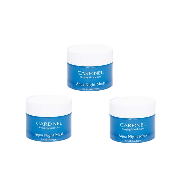 Mascarilla de noche Aqua de belleza coreana - Productos para el cuidado de la piel facial Mascarillas para dormir con agua 0.5 fl oz/0.5 fl.oz (3 juegos) Regalos para mujeres - Eliminador de arrugas d