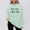 thumbnail image 2 of Hoodie For Women Casual Graphic Print Hooded Sweatshirt Pullover for Street Casual Fashion Tops Light Green XL, 2 of 4