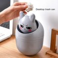 thumbnail image 4 of Desktop Trash Can Mini Desktop Trash Can Flip Open Cartoon Detachab..., 4 of 5