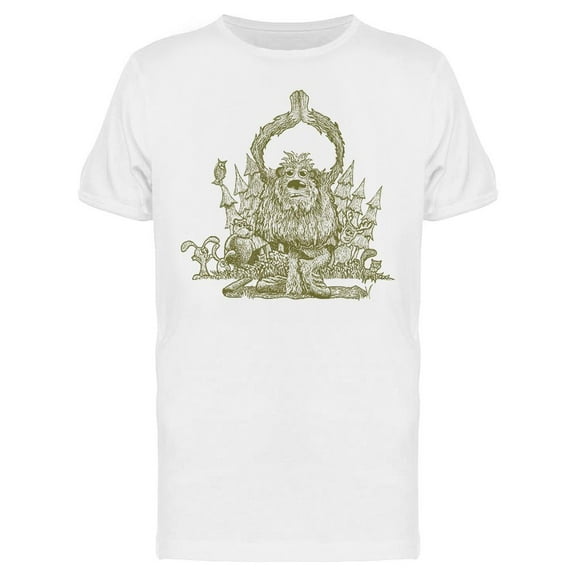 Bigfoot Doing Yoga In The Woods T-Shirt Men -Image by Shutterstock, Male Large