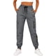 thumbnail image 3 of TaTaai Women Solid Color Casual Jogger Pants Waffle Knit Elastic Waist With Pockets Loose Fit Soft Comfortable Lightweight Breathable Machine Washable Non See-through Daily Office Wear Gift, 3 of 8