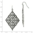 thumbnail image 2 of Silver-tone Clear Crystal Diamond Shaped Dangle Earrings, 2 of 4