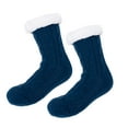 thumbnail image 2 of Blczomt Womens Socks Boot Slipper Crew Sock Warm Non Slip Blue Soft Womens Socks, 2 of 5