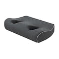 thumbnail image 2 of Almohada con orificio para perforación de oreja, almohada lateral para dormir, cómoda, multiusos, portátil, transpirable con orificio para sofá o sala Gris oscuro, 2 of 8