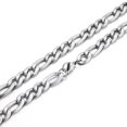 thumbnail image 4 of HOOUN Jewelry Set Figaro Chain Necklace Bracelet For Men Stainless Steel 7mm 28''+8.5', 4 of 4