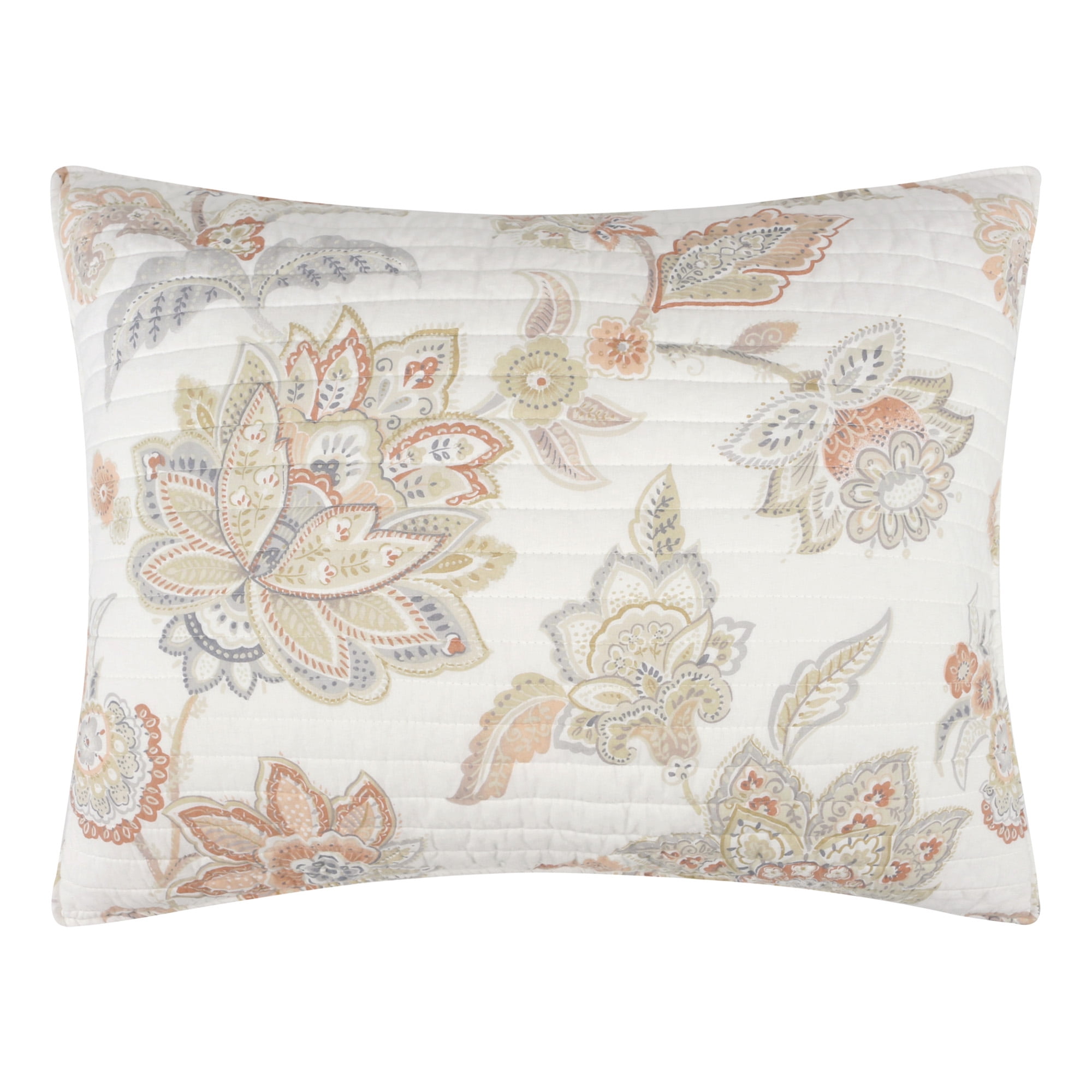 Levtex Home - Selesta Blush Quilt Set - Twin Quilt and One Standard Sham - Floral - Blush Taupe Grey - Quilt (68x86in.) and Sham (20x26in.) - Reversible - Cotton