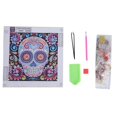 thumbnail image 1 of Pintura de diamante con forma especial de calavera de colores, decoración de punto de cruz artesanal (DZ2007), 1 of 10