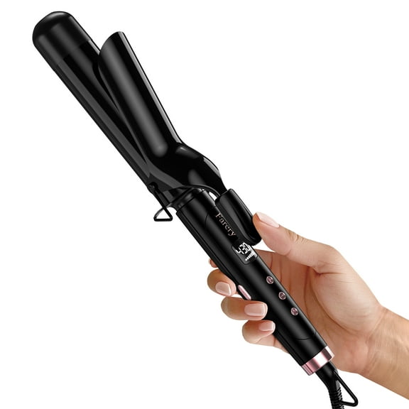 FARERY 1.5 inch Curling Iron For Long Hair, Lightweight Long Barrel Ceramic Curling Iron