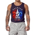 thumbnail image 2 of Hogleaql 4th Of July Tank Top for Men Patriotic Muscle American Flag Graphic Sleeveless Shirts Crewneck Patriotic Gym Fashion Vest Dark Purple 4XL, 2 of 4