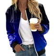thumbnail image 4 of Chaquetas Para Mujer Abrigos Abrigos Estampado Floral Manga Larga Cremallera Recortada Ligero Cuello Levantado Tops Abrigo Odeerbi  ODB145229, 4 of 6