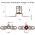 thumbnail image 2 of Portalámparas E10 24 piezas Portalámparas E10 para lámpara de señal Portalámparas E10 con terminales de soldadura, portalámparas pequeño con tornillo, 2 of 5