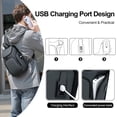 thumbnail image 4 of FENRUIEN Bolso Cruzado Mochila Cruzada con Puerto de Carga USB, Gris, 4 of 8