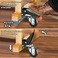 thumbnail image 2 of Workbench Casters kit 920 Lbs Retractable Casters Heavy Duty Bench Caster Wheels Side Mounted Retractable Workbench Wheels Designed for Workbenches Machinery & Tables, 4 Pack, 2 of 8