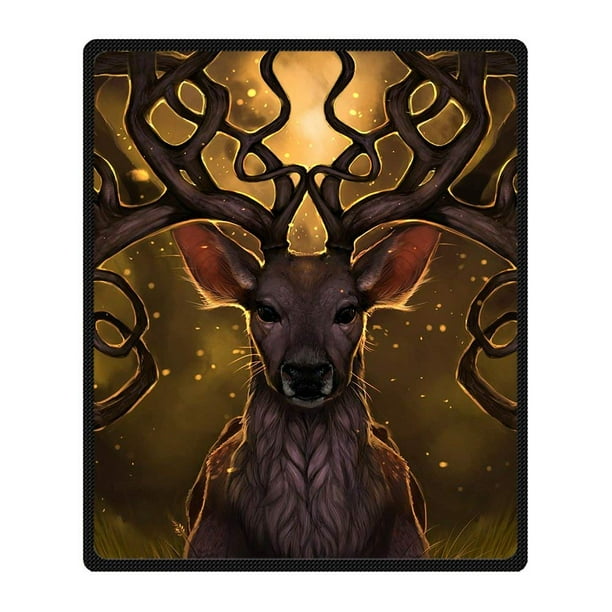 RYLABLUE Deer Blanket Fleece Throw Blanket for Sofa or Bed 58x80 inches Walmart