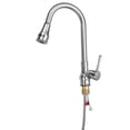 thumbnail image 3 of Kitchen Faucets,Black/Silver Single Handle 360-degree Swivel Pull Out Sprayer Stream Spout Sink Faucet w/ Pause Control Handheld for Bathroom Kitchen, 3 of 9