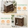 thumbnail image 4 of PLAUIN 31" Sliding Barn Door Bathroom Vanity with Sink, Farmhouse Small Single Bath Vanity, Blue, 4 of 7