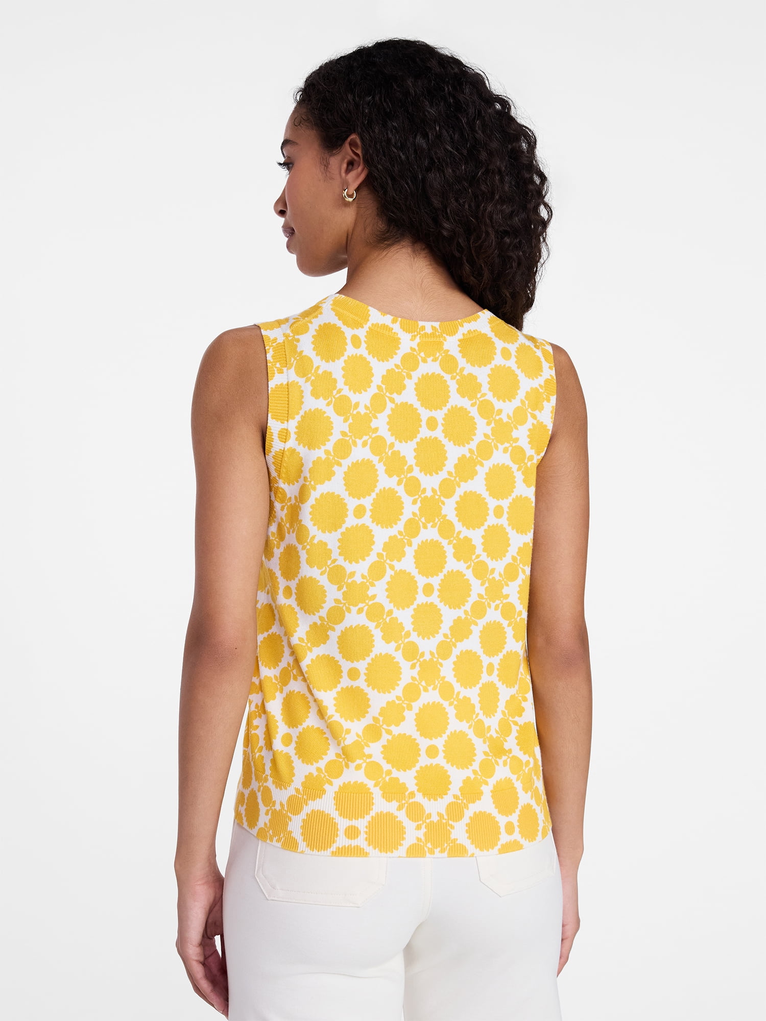 Time and Tru Women's Fine Gauge Sleeveless Sweater Shell, Lightweight, Sizes XS-XXXL