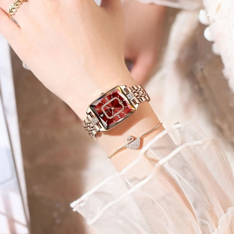 Poedagar Women's Rose Gold Square Dial Quartz Watch photo 5