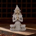 thumbnail image 1 of Estatua de Buda sentado meditando de piedra arenisca, adorno de escritorio, elegante y elegante, 7,5x5x11cm, para decoración de bonsái de jardín y Estilo C, 1 of 10