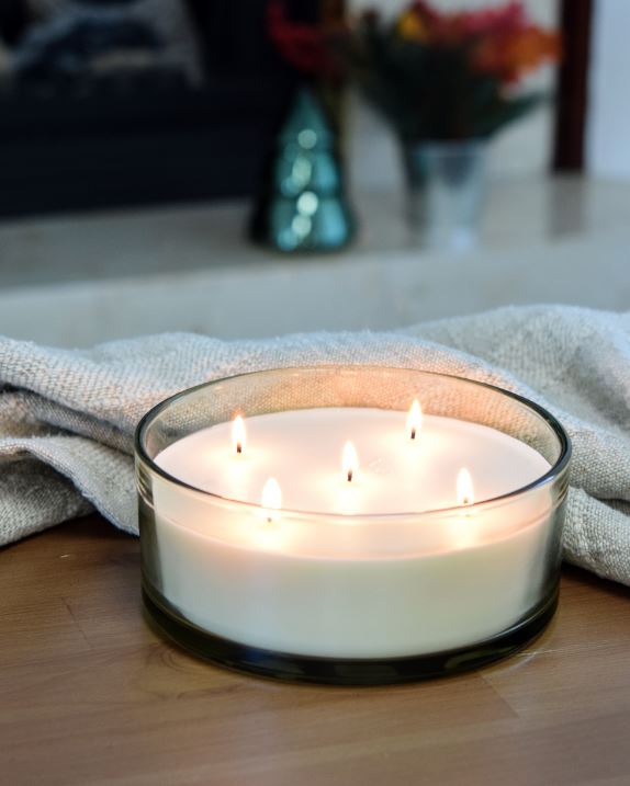 Better Homes & Gardens 31oz Forest & Flowers Scented 5-Wick Green Dish Candle