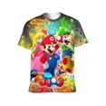 thumbnail image 2 of Luigi The Super Mario Bros Unisex Short-sleeve Shirt For Men Women Novelty 3D Print T-Shirt Soft Comfortable Tee Shirts, 2 of 7