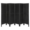 Oriental Furniture 5 1/2 ft. Tall Venetian Room Divider - 6 Panel - Black