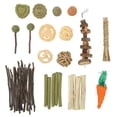 thumbnail image 3 of Conejo masticar Juguetes natural mordedura cuerda rattan bola hierba loofah rebanadas bambú dulce hámster masticar conjunto de juguete, 3 of 8