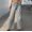 Light Blue, variant on Women High Waisted Barrel Jeans Side Seamed Loose Fit Denim Pants with Pockets Straight Ankle Wide Leg Ripped Jeans Frayed Hem Stretchy Capri Denim Pants