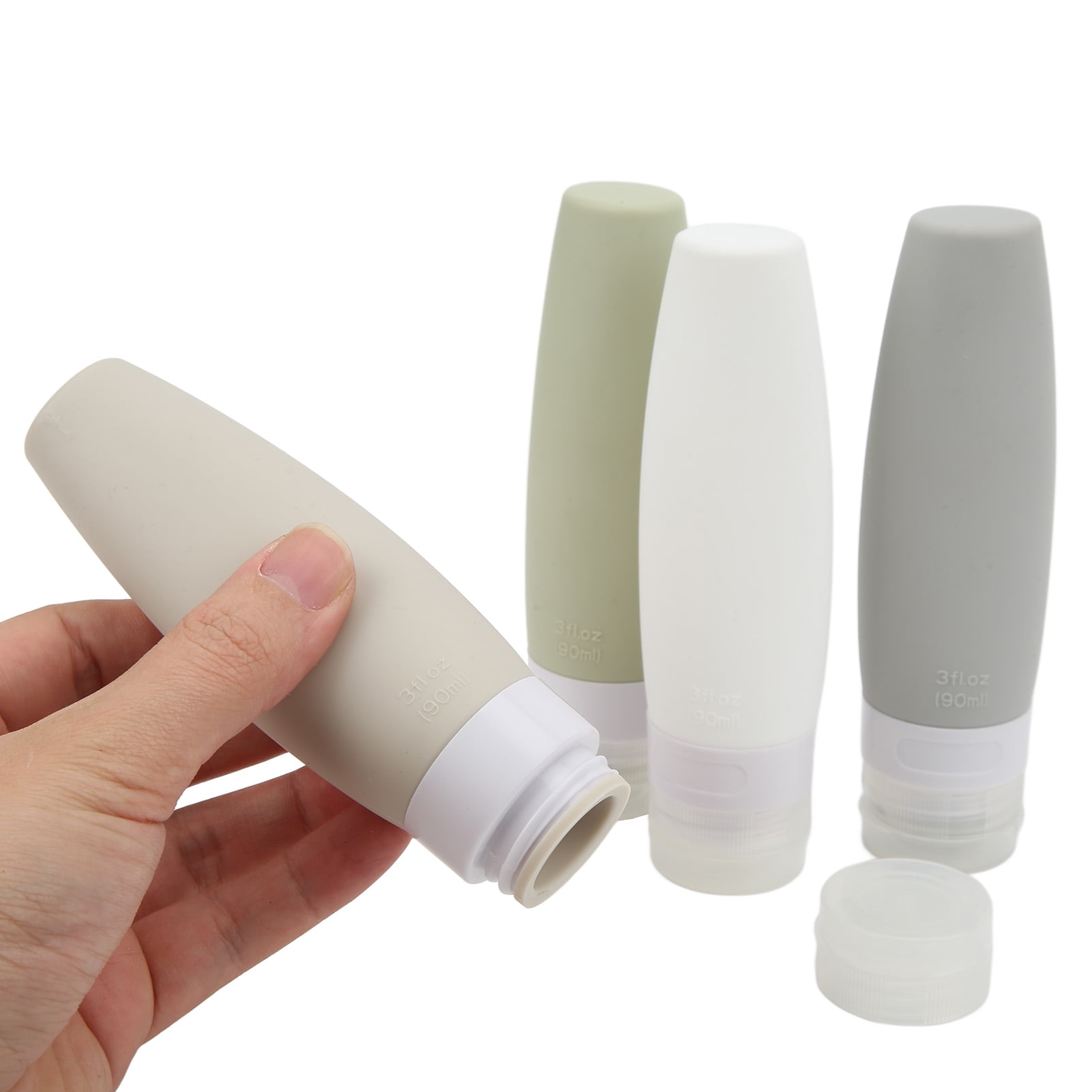 Bouteille De Voyage Macaron 4 Ensembles 50ml - Kit Cosmétiques Silicone Avec Cuillères