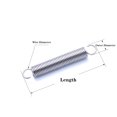 thumbnail image 2 of Tension Spring, 1 PCS,Wire Diameter 0.8mm,Outer Diameter 8mm,Length 140-300mm,Stainless Steel Extension with Dual Hook Spring(140mm), 2 of 3