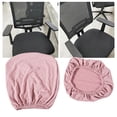 thumbnail image 4 of Ludlz 1 Set Chair Cover Simple Style Anti-slip Durable Soft Elastic Universal Dustproof Split Design Office Computer Armchair Slipcover for Hotel, 4 of 8