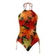 thumbnail image 4 of MKLEKYY Trajes De Baño Mujer Dos Piezas Women'S Fashion Summer Maple Leaf Day Print Sexy Lace Up Two Piece Swimsuit, 4 of 5