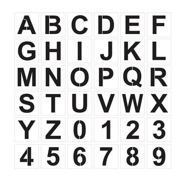 1 Set Large Alphabet Stencils Letter and Number Stencils for Painting (Beige)