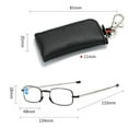 thumbnail image 3 of Lunettes de Lecture Pliables Télescopiques Anti-Bleu Unisexes avec Étui, 3 of 5