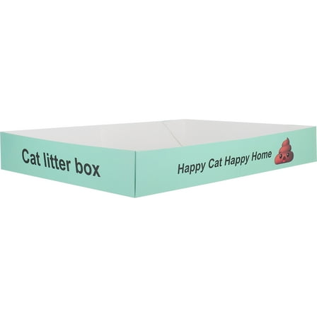 LULULION Disposable Cat Litter Box with Splash Guard for Clean Home