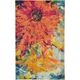 thumbnail image 2 of Unique Loom Estrella Collection Distressed, Floral, Abstract, Modern, Bright Colors Area Rug, 5 0 x 8 0 Rectangular, Multi/Blue, 2 of 5