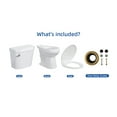 thumbnail image 6 of 19" Toilet, Elongated Toilets for Bathrooms, Two-Piece Toilet with Soft Close Seat, 1.28 Siphonic Flush Toilet with Universal Height ADA Cotton White, 6 of 8