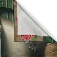 thumbnail image 3 of Ambesonne Leopard Kitchen Curtains, English Roses Wild Animal, 55"x39", Reseda Green and Pink, 3 of 3