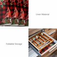 thumbnail image 6 of Placemats Set of 6, Cardinal Bird Woven Placemat, Linen Place Mats for Kitchen/Dining Tables, Poinsettia Pine Cones Berry Flowers Red Plaid Washable Table Mats for Party, 6 of 8