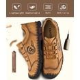 thumbnail image 4 of Men Vintage Leather Loafers Summer Casual Walking Shoes Driving Boat Moccasins Black 8.5 US, 4 of 7