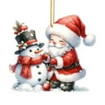 thumbnail image 1 of Ganfancp Nuevo Santa Claus Trineo Navidad Decoración Hogar Dormitorio Puerta Acrílico 2D Colgante Plano Artículos En Liquidación 1X Amuleto, 1 of 5