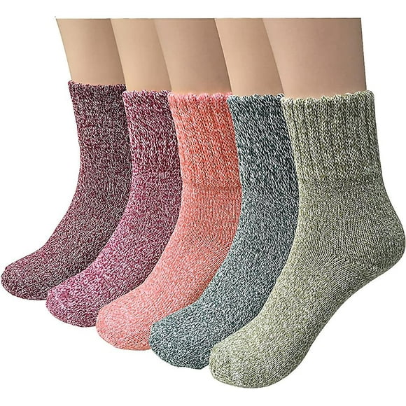 5 Pairs Of Woolen Socks, Heilwiy Knitted Socks, Heilwiy Winter Ladies' Socks, Heilwiy Thermal Socks Gift
