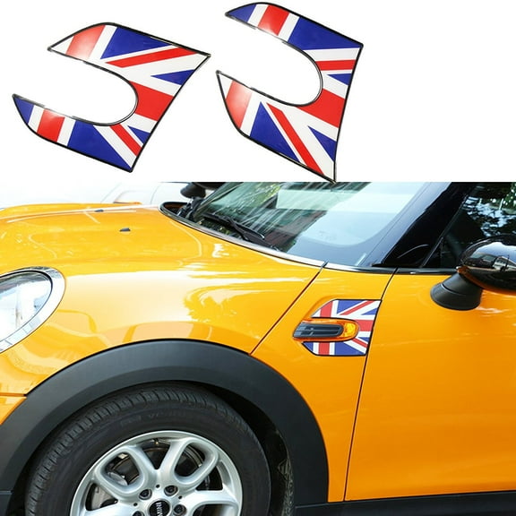 Xotic Tech 2 Piece Red Blue UK Union Jack Fender Side scuttles stickers decal For Mini Cooper S F56 2014+ ,F55 2015+