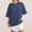 Blue, variant on Women Oversized Striped T Shirts, Color Block Summer Tops, Crew Neck Short Sleeve Casual Tee, Fashion Trendy Loose Top